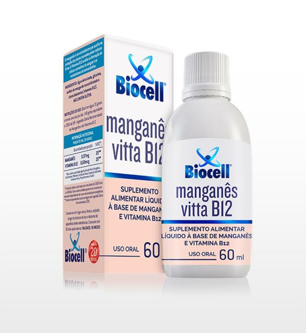 Biocell Manganês Vitta B12 - Suplemento Alimentar Líquido Sublingual 60 ml-0