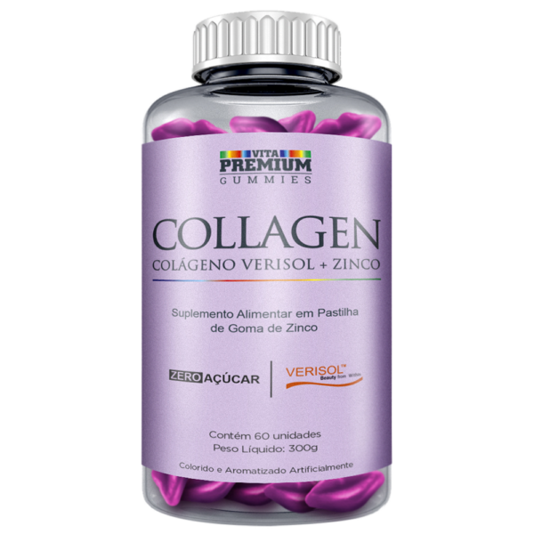 Vita Premium Collagen - Colágeno Verisol + Zinco Collagen Goma Zero Açúcar c/ 60 gomas-0