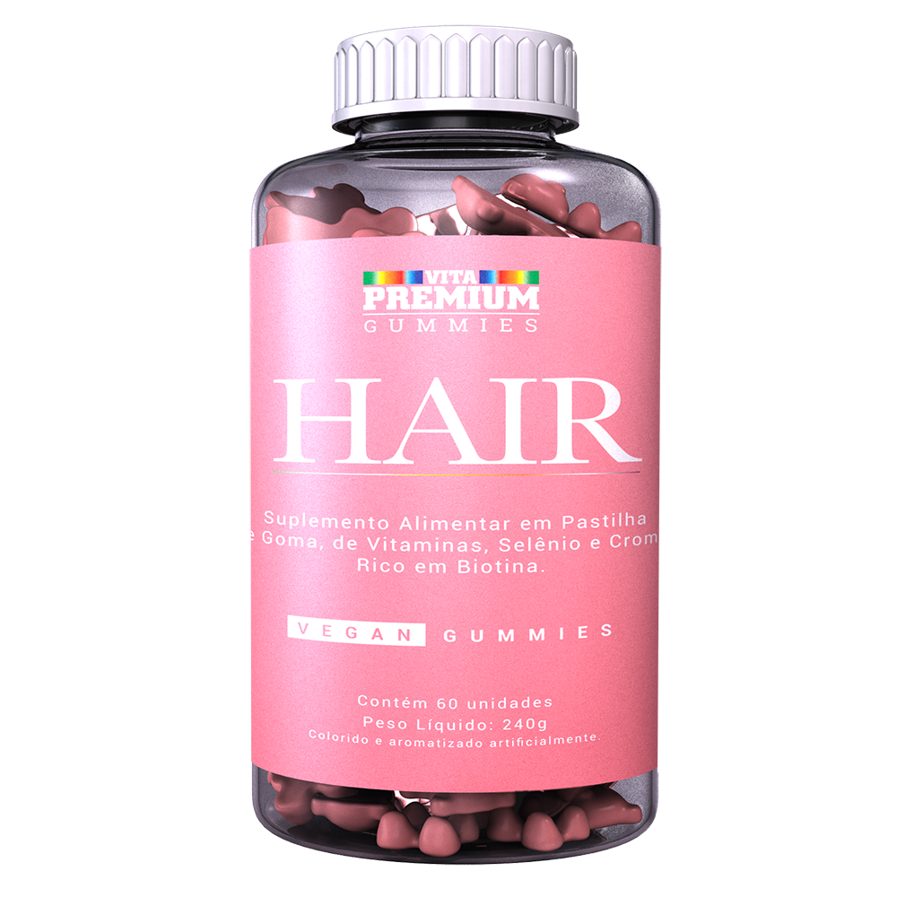 Vitamina para cabelo Vita Premium Gummies Hair com 60 gomas-0